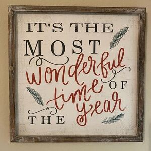 Its The Most Wonderful Time Of The Year Wood Sign